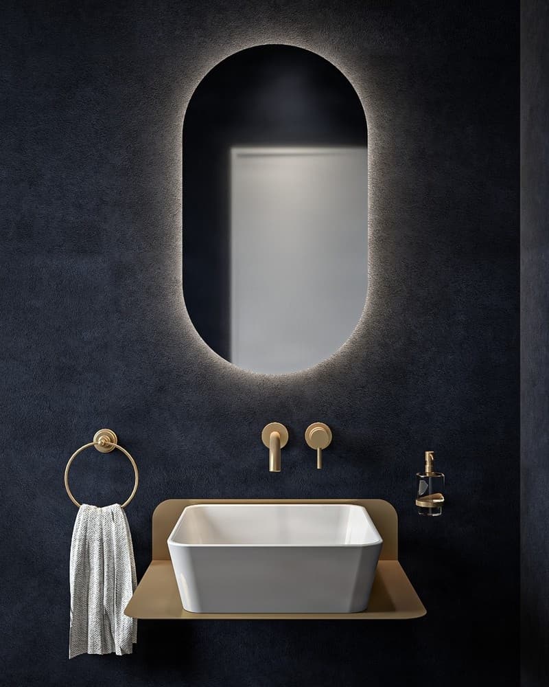 Καθρέπτης μπάνιου με Led Project Mirrors Semi Oval 45x80cm