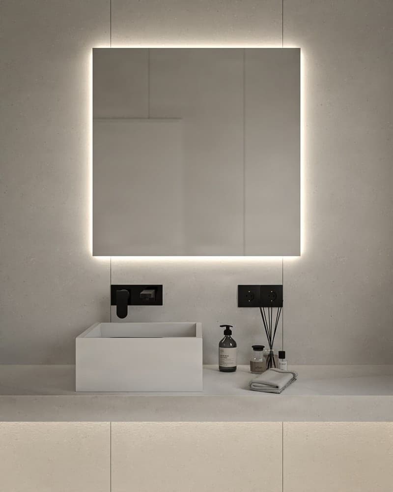 Καθρέπτης μπάνιου με Led Project Mirrors Square 100x100cm