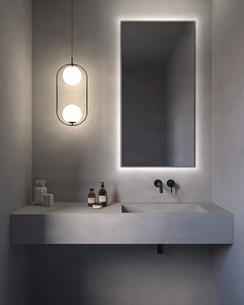 Καθρέπτης μπάνιου με Led Project Mirrors Square 45x90cm