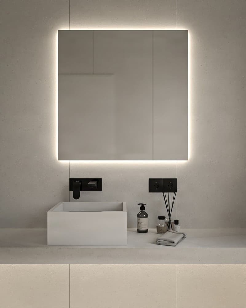 Καθρέπτης μπάνιου με Led Project Mirrors Square 80x80cm