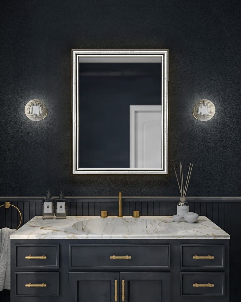 Καθρέπτης μπάνιου Project Mirrors Wood Classic Ασημί 70x90cm