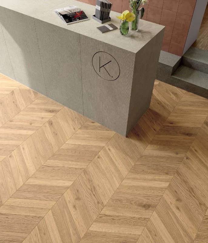 Πλακάκι Marca Corona Elisir Royal Beige Chevron 7,5x45cm Ματ Rect - 2