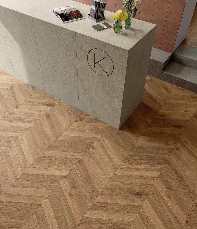 Πλακάκι Marca Corona Elisir Royal Dorato Chevron 7,5x45cm Ματ Rect - 2