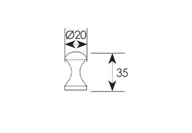 Κρεμάστρα Zogometal 981 Φ2x3,5cm Χρώμιο - 2