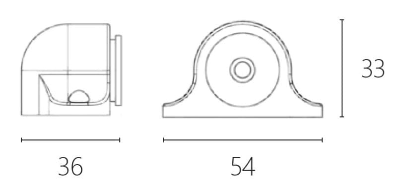 Μαγνητικό Στοπ Πόρτας Zogometal 959 Ματ Inox - 2