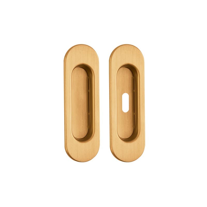 Χούφτα Συρόμενης Πόρτας Zogometal 303 Vintage Gold 12,5x3,9cm | με Οπή και Χωρίς