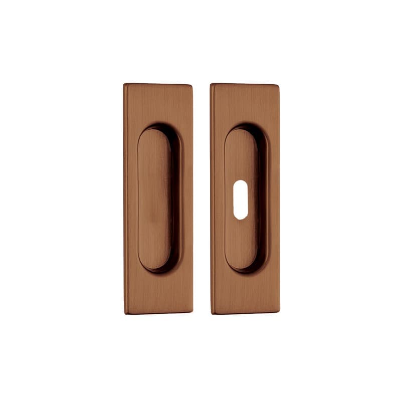 Χούφτα Συρόμενης Πόρτας Zogometal 307 Copper Aged 12,5x3,9cm | με Οπή και Χωρίς