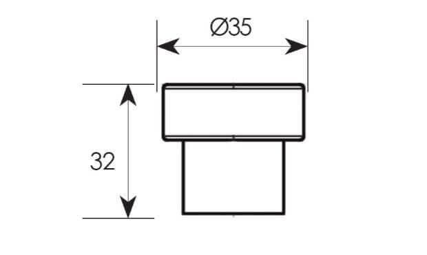Στοπ Πόρτας Zogometal 920 Ανοξείδωτο Ματ Ø35x38mm - 2