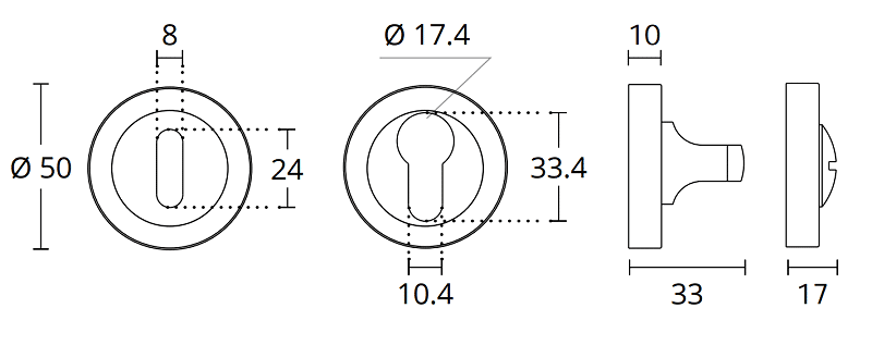 Διαστάσεις για επιστόμιο convex 245